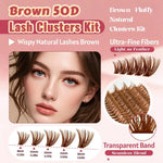 Fluffy Brown Lash Clusters