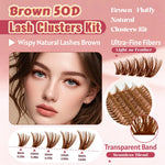 Fluffy Brown Lash Clusters