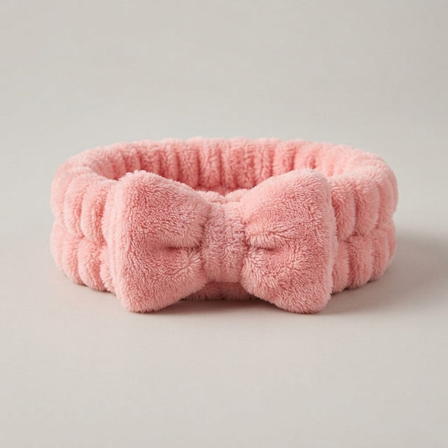 Soft Coral Fleece Makeup Headband